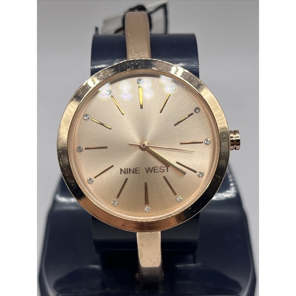 Nine West Women's Quartz Watch Rose Gold Band 34mm NW/2154- New Battery - Picture 1 of 6
